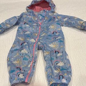 Mountain Warehouse Toddler Waterproof Rainsuit with Rainbow Print